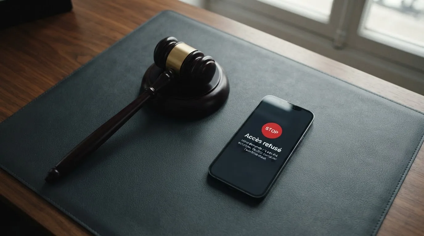 A gavel resting on a folder marked with a legal document, symbolizing regulatory enforcement