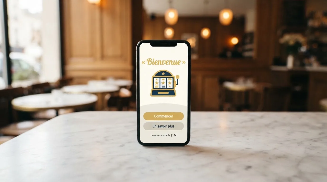 L'interface d'un casino en ligne récemment lancé affichant une bannière de bienvenue destinée aux nouveaux joueurs français.